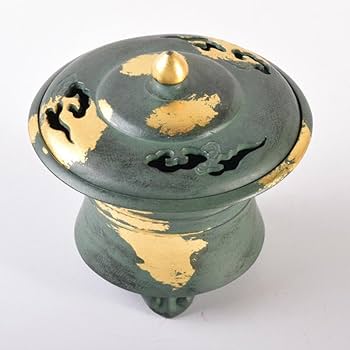平安　秦蔵六造　塗金銅　塗金銅香炉　「瑞雲」　M　7105 Amazon｜平安 秦蔵六造 塗金銅 塗金銅香炉 「瑞雲」 M 7105